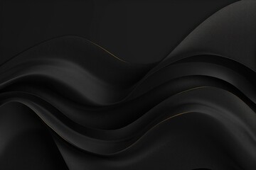 black wavy background. Luxury abstract background
