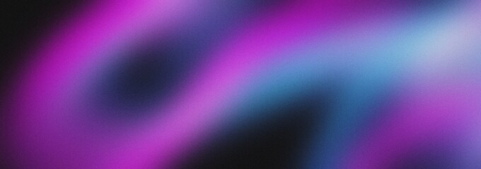 Obraz premium Dark blue purple glowing grainy gradient background black noise texture poster header banner design.Modern horizontal design for mobile app.