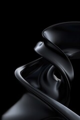 black wavy background. Luxury abstract background
