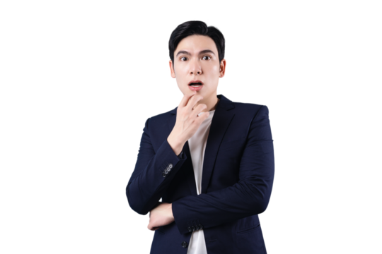 Asian businessman, wearing suit