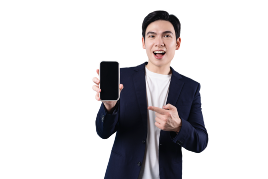 Asian businessman, wearing suit