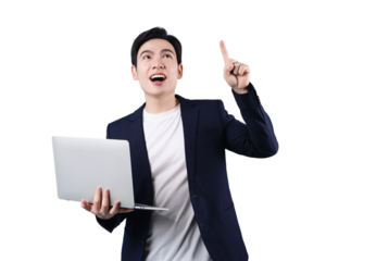 Asian businessman, wearing suit