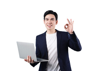 Asian businessman, wearing suit