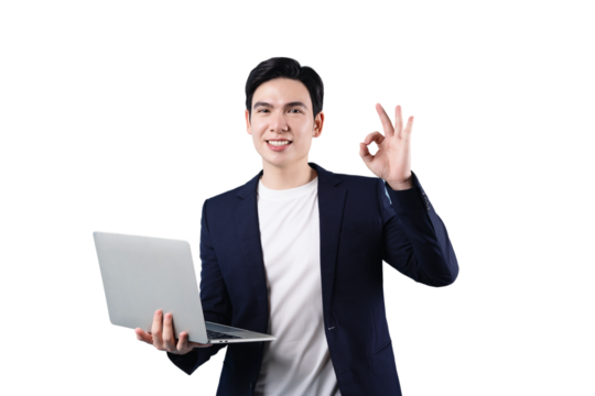 Asian businessman, wearing suit