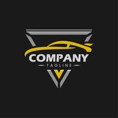 Car service and dealer logo design template