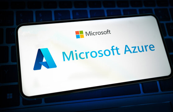 Microsoft Azure displayed on mobile device