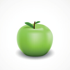 vector illustration green apple design template.