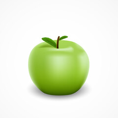 vector illustration green apple design template.