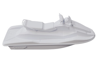 Jet Ski White 3D rendering isolated with transparent background