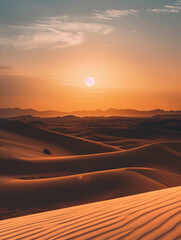 sun over the red desert