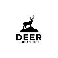 Deer Logo vector template isolated on white background
