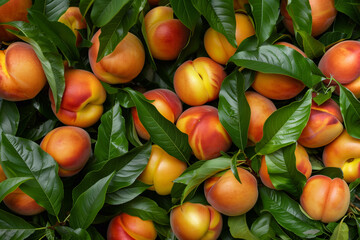 background of ripe peaches