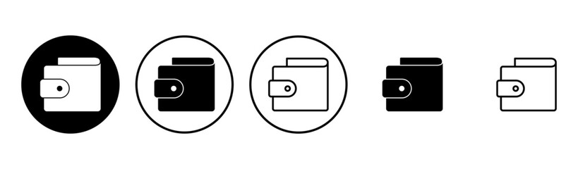 Wallet icon set. wallet vector icon