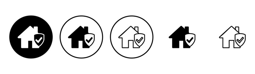 House insurance icon set. house protection icon.