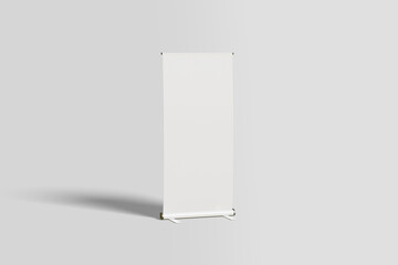 Blank Roll up banner with grey color background