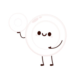 White blood cell character design. White blood cell on white background.