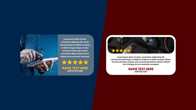 Rounded Testimonial Review Panels