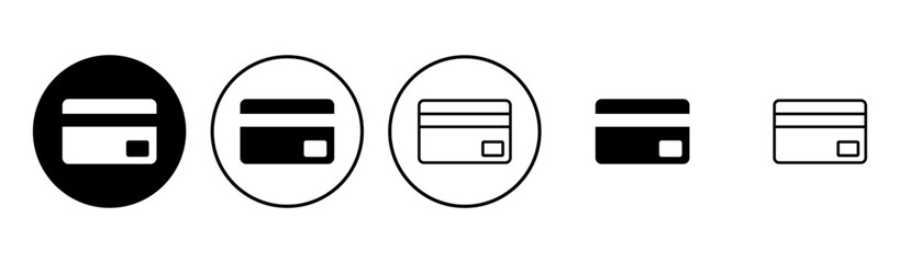 Credit card icon set. Credit card payment icon vector