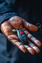 Person Holding Car Key