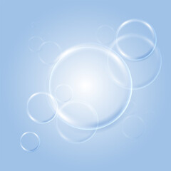 Water drop and moisturize on blue background. blue droplet. realistic vector for beauty and cosmetic concept. vector design.