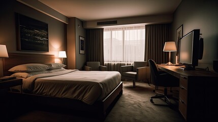 Stylised contemporary boutique hotel room and suite