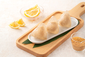 Zongzi, crystal ice rice dumpling for Dragon Boat Festival food.