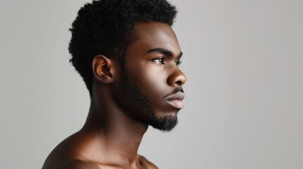 Obraz premium Profile of a Handsome Young Man