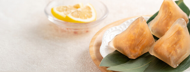 Zongzi, crystal ice rice dumpling for Dragon Boat Festival food.