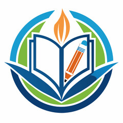  Educational logo icon vector illustration.


