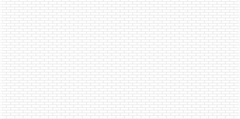 Brick wall. Simple geometric seamless pattern. White brick wall. Vector seamless realistic background.