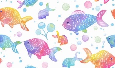 Fototapeta premium Seamless fish pattern