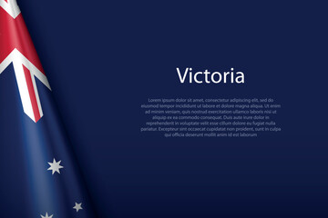 3d flag Victoria, region of Australia