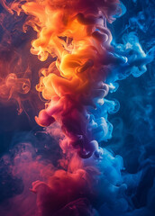 A beautiful colorful abstract wallpaper of smoke