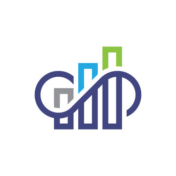 Colorful finance chart graphic with infinity symbol