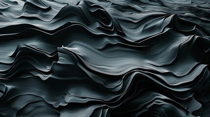 Obraz premium Black charcoal wallpaper shaped like a wave can be used for presentations; background: luxury, elegant, modern.