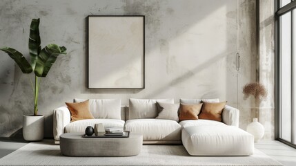 Interior decor highlighting simplicity and sophistication, leaving space for your text