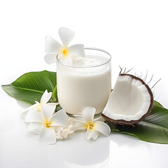Jasmine-infused coconut milk - Coconut milk infused with jasmine flowers, used in curries,...