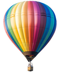 Fototapeta premium Hot Air Balloon Floating in the Sky isolated on a transparent background