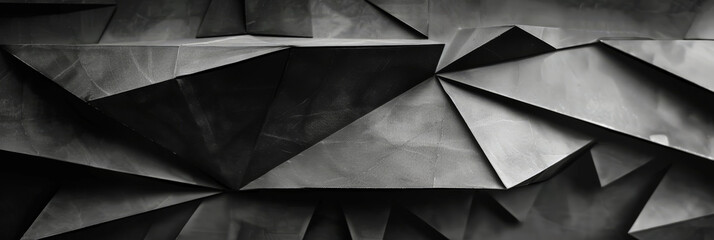 Fototapeta premium 3d black geometric pattern on a square background, black diamond pattern abstract wallpaper on dark background, Digital black textured graphics poster banner background