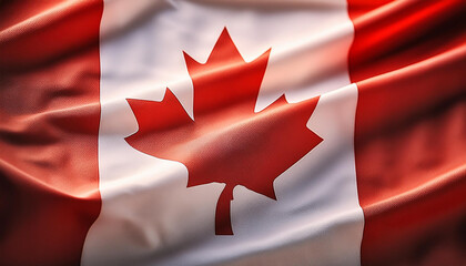 canadian flag in the wind
