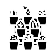 vertical gardening urban glyph icon vector. vertical gardening urban sign. isolated symbol illustration