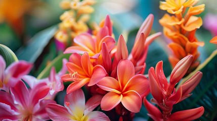 exotic beautiful various flowers
