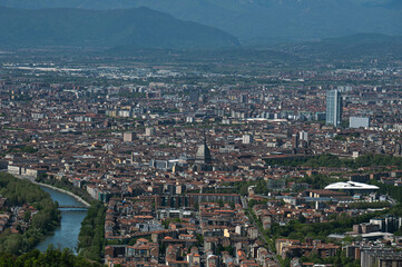 Turin seen from Superga in a sunny day