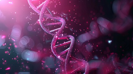 Biotechnology and medical science gene DNA helix cell molecule background abstract digital futuristic human concept