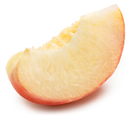 Heart Shape Peach isolated on white background, Fresh Peach on White Background With clipping path.