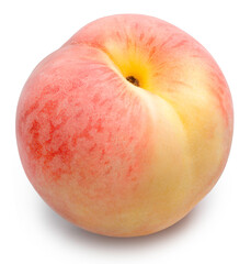 Peach isolated on white background, Fresh Peach on White Background With clipping path.