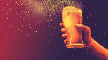Beer background for graphic design