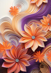 Abstract background with flowers