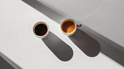 Fototapeta premium Simplicity speaks volumes in this minimalistic coffee composition