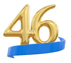 46th Anniversary Gold Number